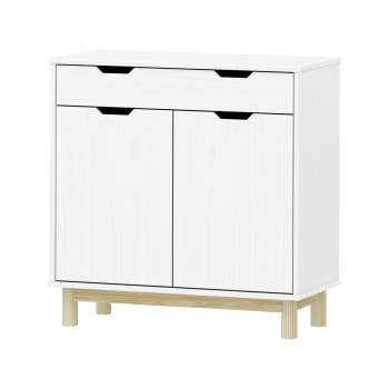 komód 2 ajtó + 1 fiók BONITO 2 fehér lakk