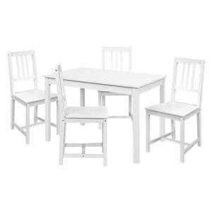 Étkezőasztal 8848B fehér lakk + 4 szék 869B fehér lakk