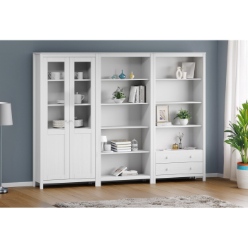 Könyvespolc szett TORINO fehér 68070B