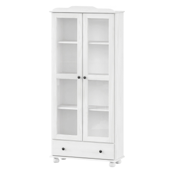 Vitrin 8050BK, fehér lakk, fém fogantyúkkal