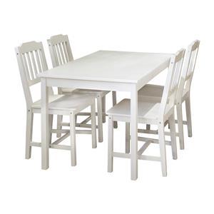 Asztal + 4 szék 8849 fehér lakk