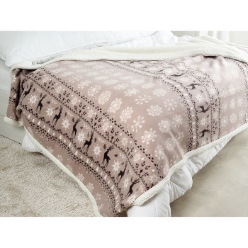 Takaró BUFFALO 150x200 szürke és fehér pelyhekkel