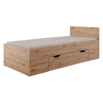 NEST 90x200-as egyszemélyes ágy, Artisan tölgy